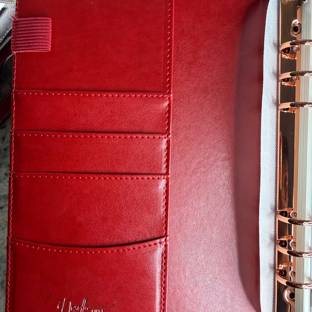Brown Checkered A5 Planner with RED INTERIOR - Picture 8 of 15